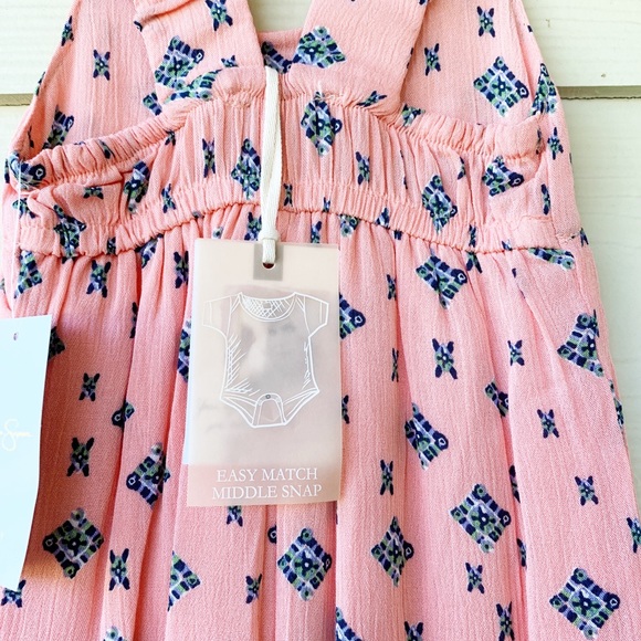 NWT JESSICA SIMPSON DIAMOND PRINTED ROMPER SZ 24 m - Picture 5 of 5